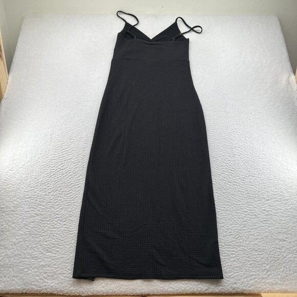 L*SPACE Imogen Terry Dress in Black Small New Womens Midi Coverup - Picture 7 of 8